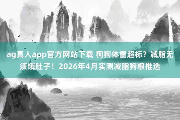 ag真人app官方网站下载 狗狗体重超标？减脂无须饿肚子！2026年4月实测减脂狗粮推选
