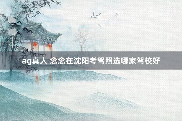 ag真人 念念在沈阳考驾照选哪家驾校好