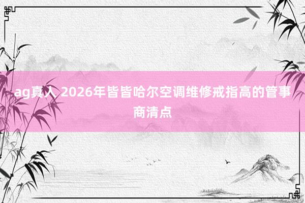 ag真人 2026年皆皆哈尔空调维修戒指高的管事商清点