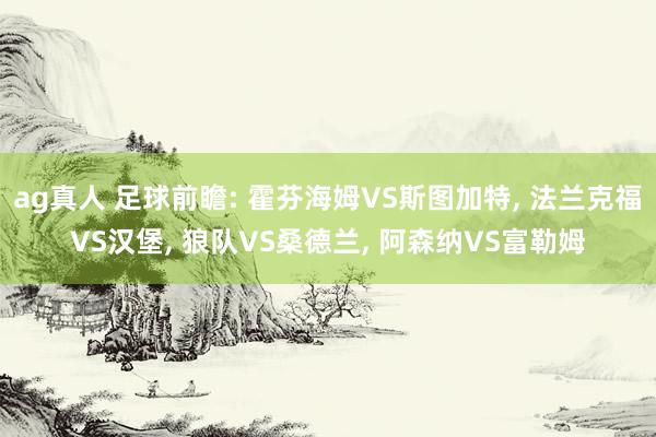 ag真人 足球前瞻: 霍芬海姆VS斯图加特， 法兰克福VS汉堡， 狼队VS桑德兰， 阿森纳VS富勒姆
