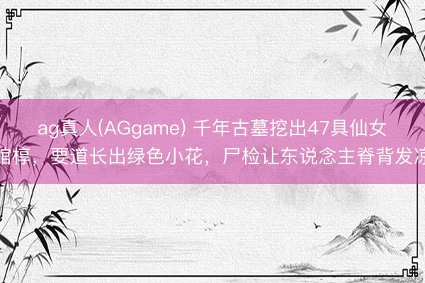 ag真人(AGgame) 千年古墓挖出47具仙女棺椁，要道长出绿色小花，尸检让东说念主脊背发凉